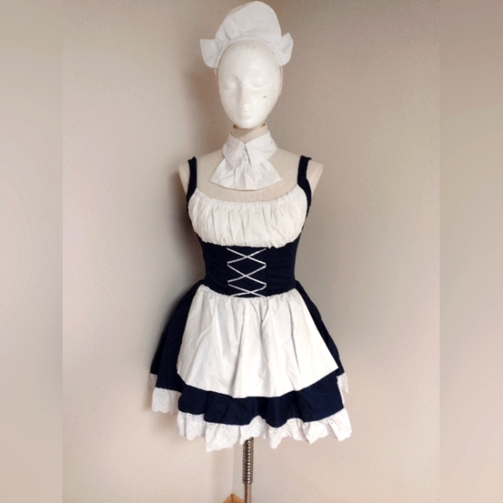 Black and White Maid Costume Dress Chii Chobits Cosplay